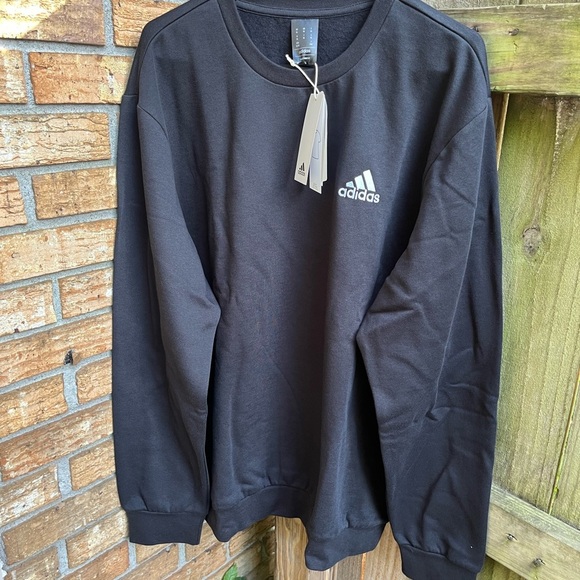 Adidas Men's Black Crewneck Sweater - Picture 2 of 4